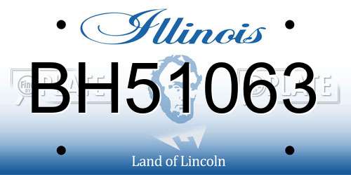 BH51063 Illinois License Plate