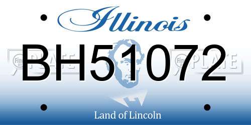 BH51072 Illinois License Plate