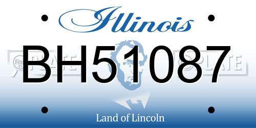 BH51087 Illinois License Plate