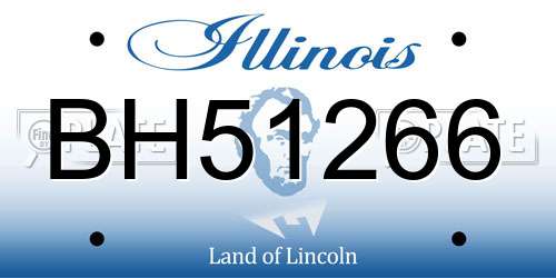 BH51266 Illinois License Plate