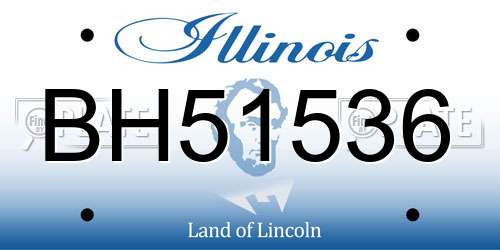 BH51536 Illinois License Plate