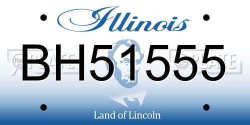 BH51555 Illinois License Plate