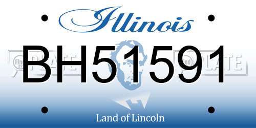 BH51591 Illinois License Plate