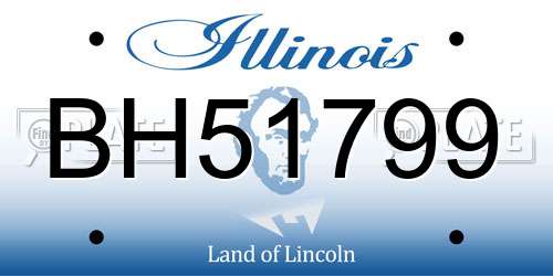 BH51799 Illinois License Plate