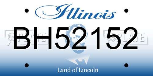 BH52152 Illinois License Plate