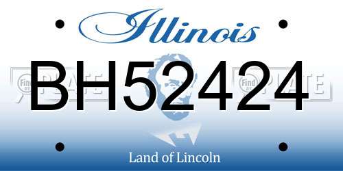 BH52424 Illinois License Plate