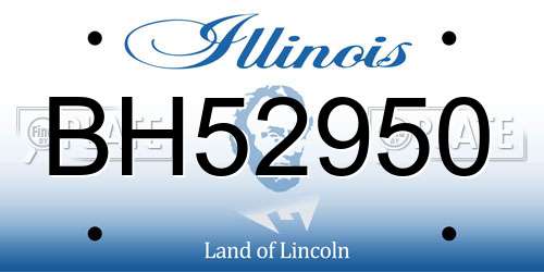 BH52950 Illinois License Plate