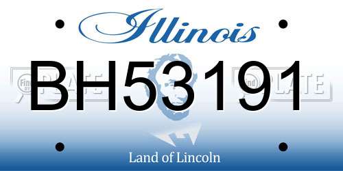 BH53191 Illinois License Plate