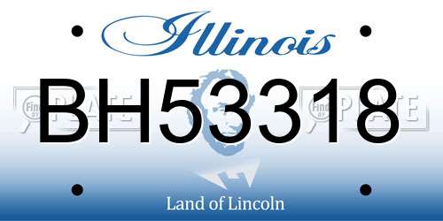 BH53318 Illinois License Plate