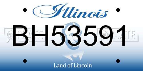 BH53591 Illinois License Plate