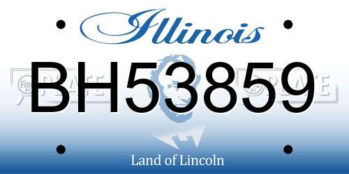 BH53859 Illinois License Plate