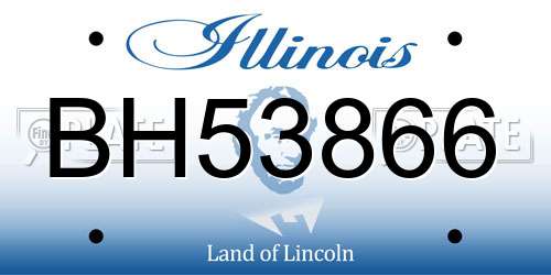 BH53866 Illinois License Plate