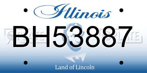 BH53887 Illinois License Plate