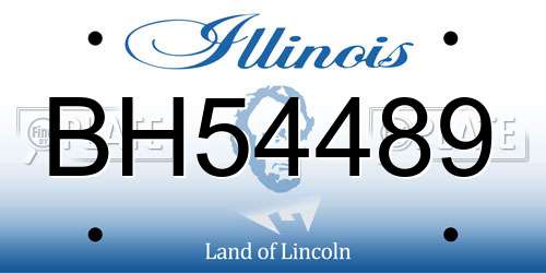 BH54489 Illinois License Plate