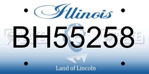 BH55258 Illinois License Plate