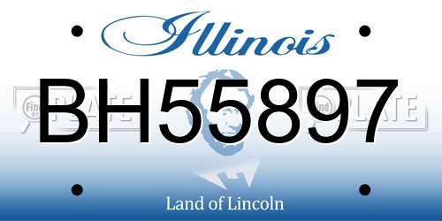 BH55897 Illinois License Plate