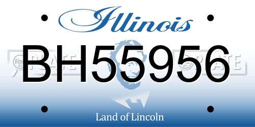 BH55956 Illinois License Plate