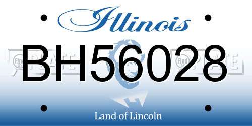 BH56028 Illinois License Plate