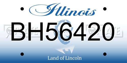 BH56420 Illinois License Plate