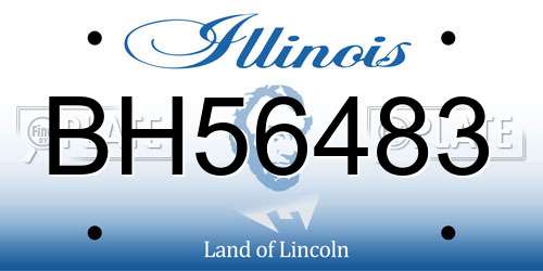 BH56483 Illinois License Plate