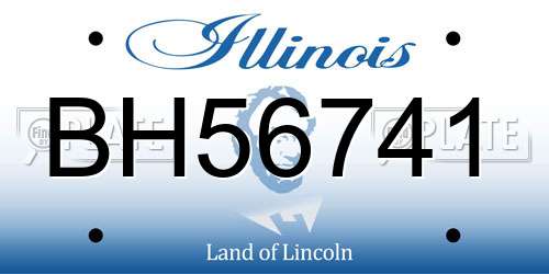 BH56741 Illinois License Plate