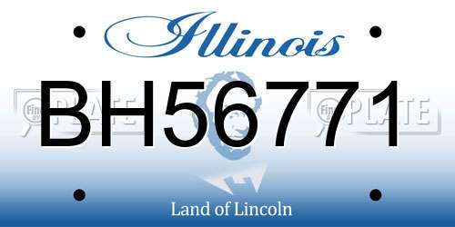 BH56771 Illinois License Plate