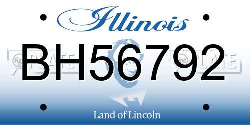 BH56792 Illinois License Plate