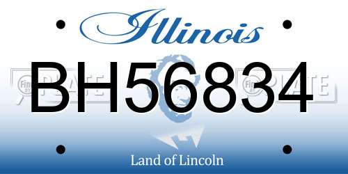 BH56834 Illinois License Plate