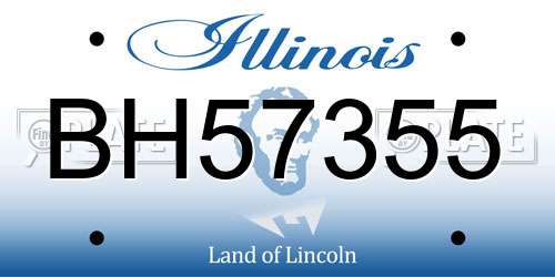 BH57355 Illinois License Plate