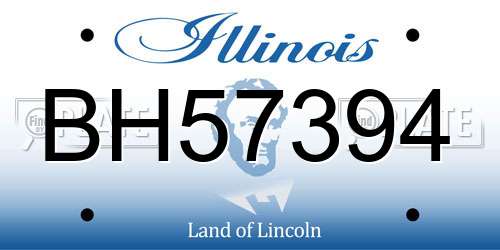 BH57394 Illinois License Plate