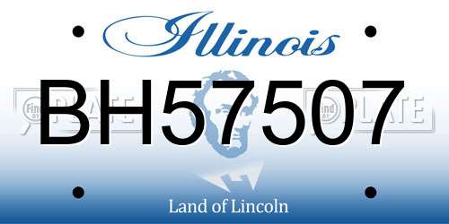 BH57507 Illinois License Plate