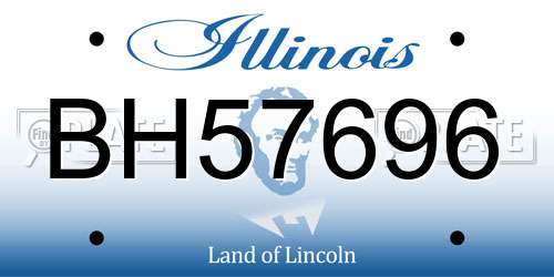BH57696 Illinois License Plate