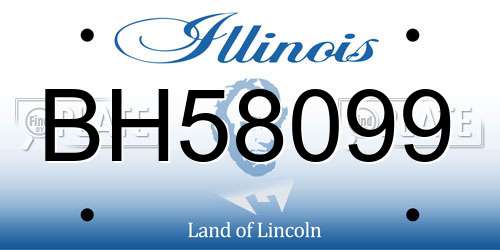 BH58099 Illinois License Plate