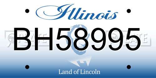 BH58995 Illinois License Plate