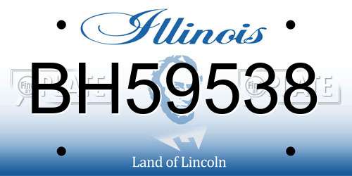 BH59538 Illinois License Plate