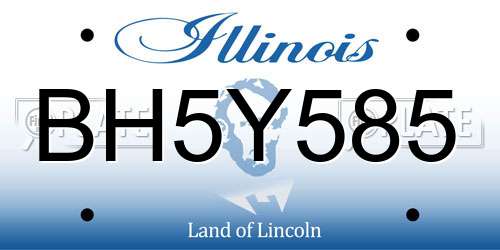 BH5Y585 Illinois License Plate