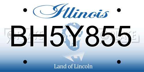 BH5Y855 Illinois License Plate