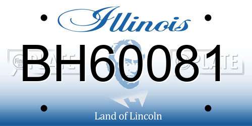 BH60081 Illinois License Plate