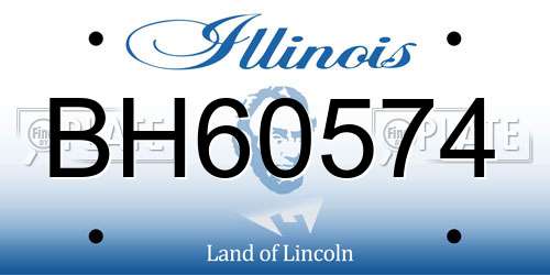 BH60574 Illinois License Plate