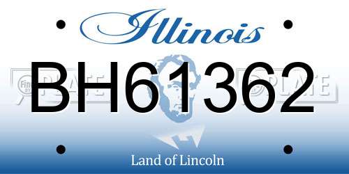 BH61362 Illinois License Plate
