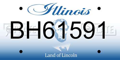 BH61591 Illinois License Plate
