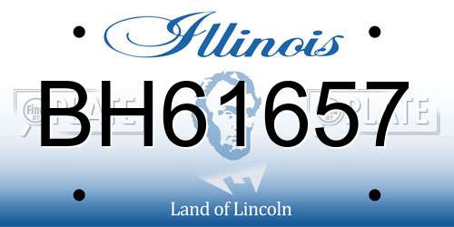 BH61657 Illinois License Plate