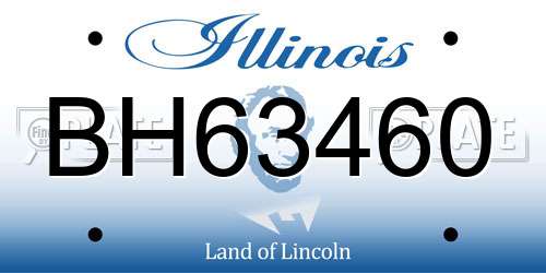 BH63460 Illinois License Plate