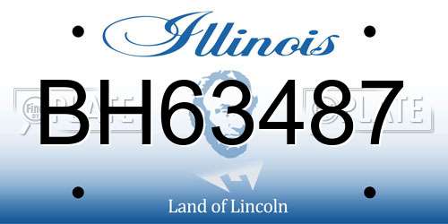 BH63487 Illinois License Plate