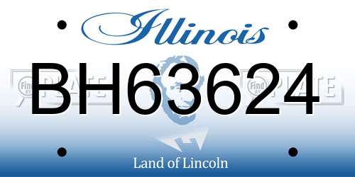 BH63624 Illinois License Plate