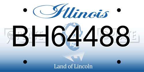 BH64488 Illinois License Plate