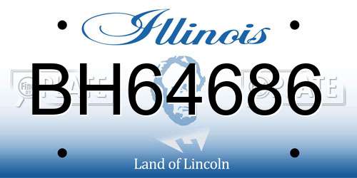 BH64686 Illinois License Plate