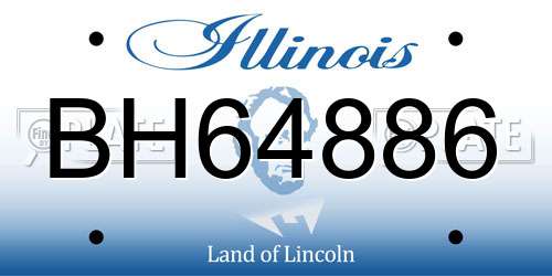 BH64886 Illinois License Plate