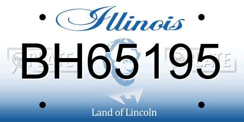 BH65195 Illinois License Plate