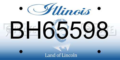 BH65598 Illinois License Plate